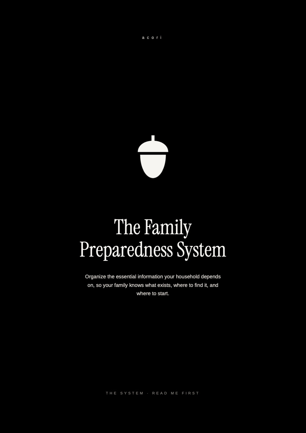 The cover of The Family Preparedness System